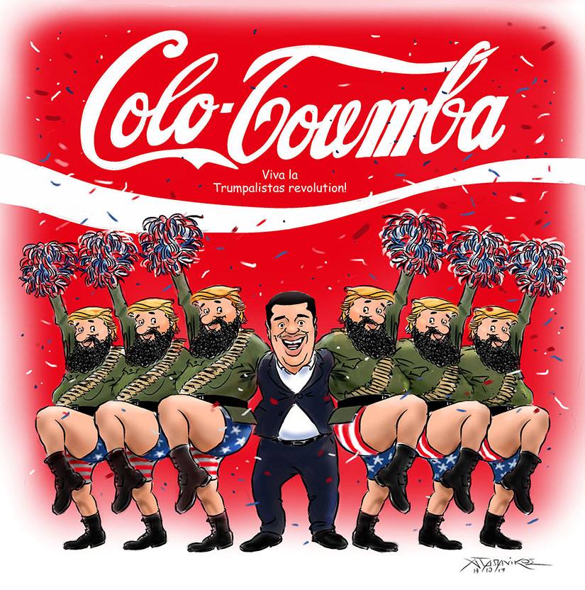 Αποτέλεσμα εικόνας για Aνεπανάληπτο σκίτσο Παπανίκου «γκρεμίζει» την υποκρισία Τσίπρα! Colo toumba, Τραμπ και… Βελουχιώτης