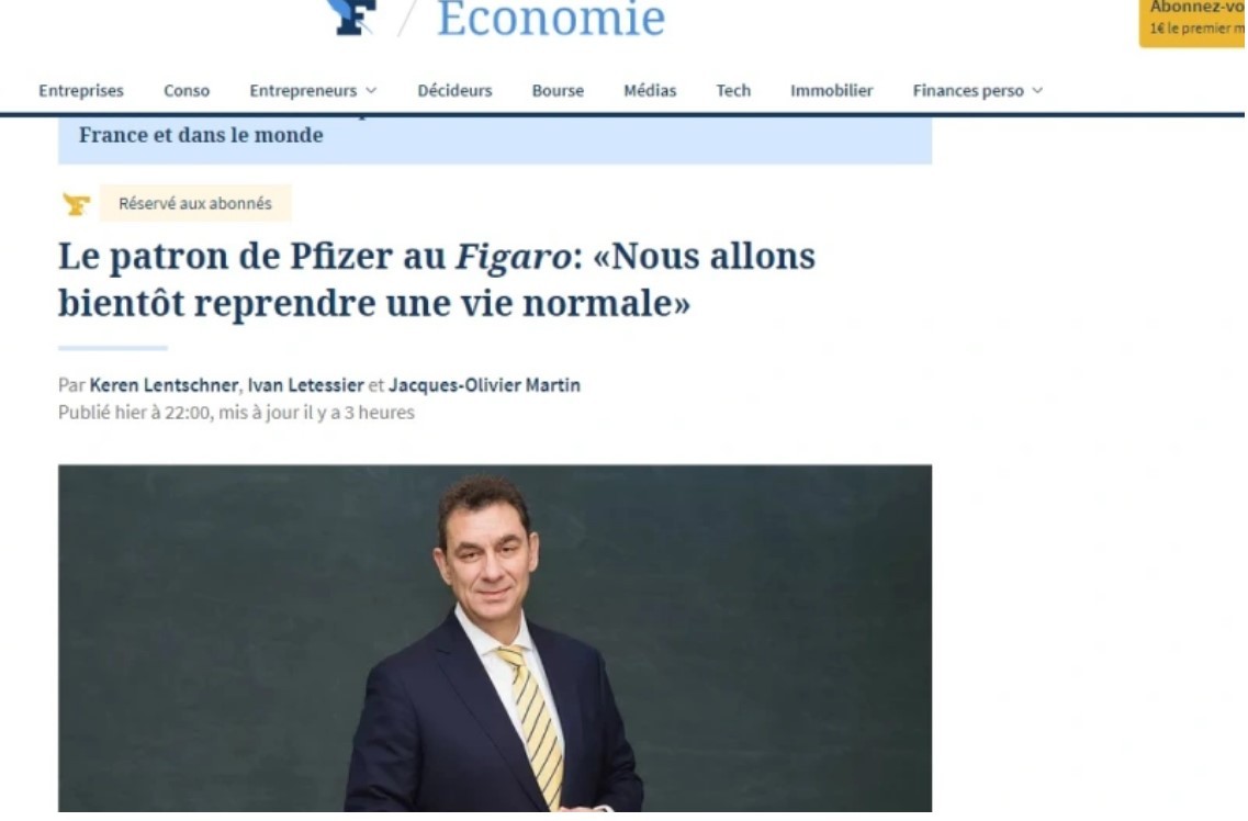 Αλβέρτος Μπουρλά στη Le Figaro: Είμαστε σε καλή θέση για να πάρουμε τις ζωές μας πίσω την άνοιξη